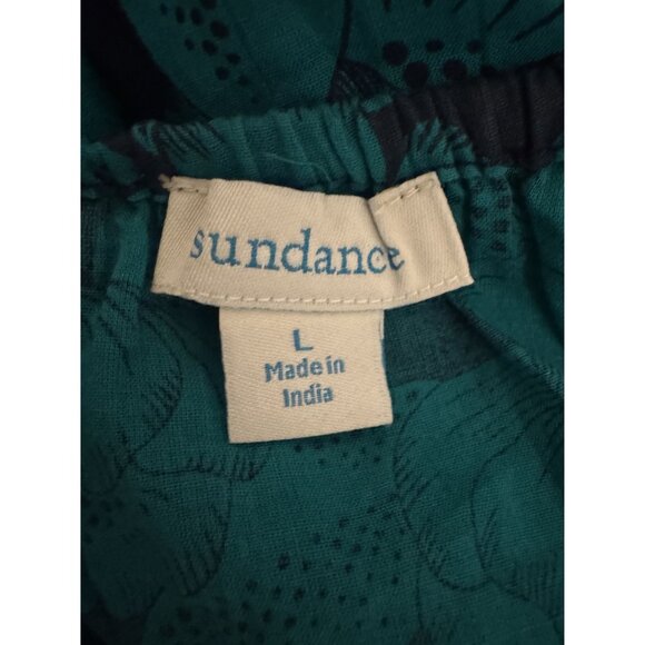 Sundance Teal Leaf Print Jumpsuit - Picture 8 of 9